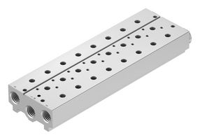 VABM-B10-30S-G12-10 - Manifold Block, 10 Outlet, G1/2, VABM Series, VUVS Solenoid Valves/VTUS Valve Manifold Assemblies - FESTO