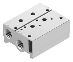 VABM-B10-30S-G12-2-P3 - Manifold Block, 2 Outlet, G1/2, VABM Series, VUVS Solenoid Valves/VTUS Valve Manifold Assemblies - FESTO