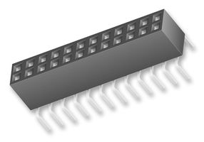 BCS-112-L-D-PE . - PCB Receptacle, Board-to-Board, 2.54 mm, 2 Rows, 24 Contacts, Through Hole Mount, Tiger Claw BCS - SAMTEC
