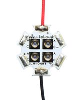 ILH-IN04-94SL-SC211-WIR200 - IR Emitter Module, 4 Chip, 940 nm, ± 25° (50°), 4920 mW/Sr, 200 mm Red & Black, Star PCB - INTELLIGENT LED SOLUTIONS