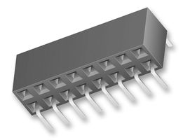 BCS-115-L-D-HE - PCB Receptacle, Board-to-Board, 2.54 mm, 2 Rows, 30 Contacts, Through Hole Mount, Tiger Claw BCS - SAMTEC