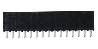 SSQ-115-01-T-S - PCB Receptacle, Board-to-Board, 2.54 mm, 1 Rows, 15 Contacts, Through Hole Mount, SSQ - SAMTEC
