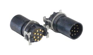 PXPLCP12SMM12APC - Sensor Connector, PXP Series, M12, Male, 12 Positions, PCB Pin, Straight Surface Mount - BULGIN LIMITED
