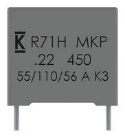 R71PF322050H6M - General Purpose Film Capacitor, Metallized PP, Radial Box - 2 Pin, 0.22 µF, ± 20%, 220 V, 630 V - KEMET