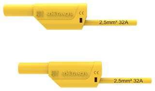 DI VSFK 8500 / 2.5 / 50 / GE - Test Patch Lead, Banana , 4mm Stackable Banana Plug, Shrouded, 4mm Stackable Banana Plug, Shrouded - SCHUTZINGER