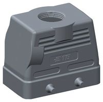 T1220100116-000 - Heavy Duty Connector, PG16, Hood, Top Entry, Aluminium Alloy Body, 2 Lever, H10B - TE CONNECTIVITY
