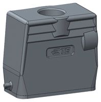 T1329100125-000 - Heavy Duty Connector, Hood, Top Entry, Aluminium Alloy Body, 1 Lever - TE CONNECTIVITY