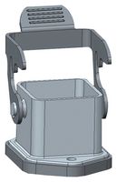 T1509031000-000 - Heavy Duty Connector, Base, Bulkhead Mount, Zinc Alloy Body, 1 Lever, H3A - TE CONNECTIVITY