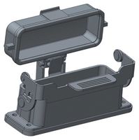 T1519161000-000 - Heavy Duty Connector, Base, Bulkhead Mount, Aluminium Alloy Body, 1 Lever - TE CONNECTIVITY