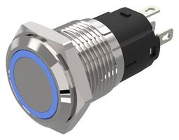 82-4551.1124 - Vandal Resistant Switch, Series 82, 16 mm, SPDT, Momentary, Round Flat - EAO
