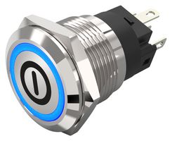 82-5551.1114 - Vandal Resistant Switch, Series 82, 19 mm, SPDT, Momentary, Round - EAO