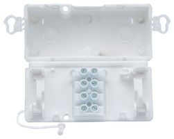 DEBOX SM40 - Junction Box, In-Line, 4 Pole, 24 A, 4 mm2, Polypropylene, White, 80 mm x 35 mm x 25 mm - HYLEC