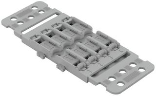 221-2504 - Mounting Carrier, 4 Way, Wago 221-2411 Inline Splicing Connector with Lever, 221 Series - WAGO