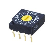 SC-2010W - Rotary Coded Switch, SC-2000 Series, Through Hole, 10 Position, 5 VDC, BCD, 100 mA - NIDEC COPAL ELECTRONICS