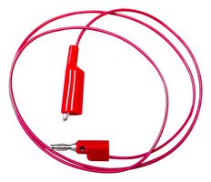 BU-2030-A-60-2 - Alligator Clip to Banana Plug Test Lead, Alligator Clip, 4mm Stackable Banana Plug, 60 ", 1.5 m - MUELLER ELECTRIC