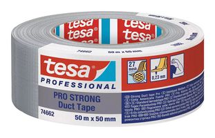 74662, GREY, 50M X 50MM - Tape, Duct, Grey, 50 m x 50 mm - TESA