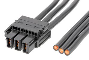 218057-0305 - Cable Assembly, EXTreme Guardian Receptacle to Free End, 3 Ways, 11 mm, 1 Row, 500 mm, 19.7 " - MOLEX
