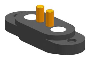 MP009329 - Magnetic Connector, 2 Contacts, Receptacle, Straight, 2.84 mm, 1 A, Black - MULTICOMP PRO