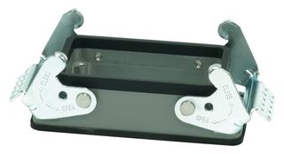 MP009433 - Heavy Duty Connector, Base, Bulkhead Mount, Aluminium Body, 2 Lever, 32A - MULTICOMP PRO