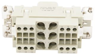 MP009602 - Heavy Duty Connector, Combination, 40A/10A, MP-HK INSERTS, Insert, 18+PE Contacts, 16B, Receptacle - MULTICOMP PRO