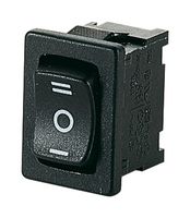 1808.2102 - Rocker Switch, Momentary, SPDT, Non Illuminated, Through Hole, Black, 1800 Series - MARQUARDT