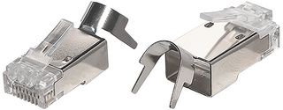 PGSCBXL#50 - Modular Connector, For XXL Cable, RJ45 Plug, 1 x 1 (Single), 8P8C, Cat6a, Cable Mount - TUK