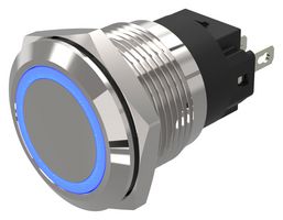 82-5551.0124 - LED Panel Mount Indicator, Blue, 24 V, 19 mm, 10 mA, IP65, IP67 - EAO