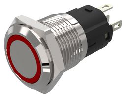 82-4151.2113 - Vandal Resistant Switch, 82 Series, 16 mm, SPDT, Maintained, Round Flat Flush, Natural - EAO