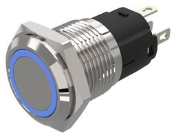 82-4151.2123 - Vandal Resistant Switch, 82 Series, 16 mm, SPDT, Maintained, Round Flat Flush, Natural - EAO