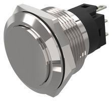 82-6561.1000 - Vandal Resistant Switch, 82 Series, 22 mm, SPDT, Momentary, Round Raised Flat Flush, Natural - EAO