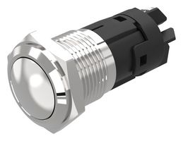 82-4572.1000 - Vandal Resistant Switch, 82 Series, 16 mm, SPDT, Momentary, Round Convex Flush, Natural - EAO