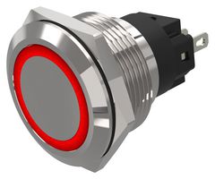 82-6551.0114 - LED Panel Mount Indicator, Red, 24 V, 22 mm, 10 mA, IP65, IP67 - EAO