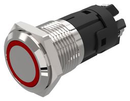 82-4152.1113 - Vandal Resistant Switch, 82 Series, 16 mm, SPDT, Momentary, Round Flat Flush, Natural - EAO