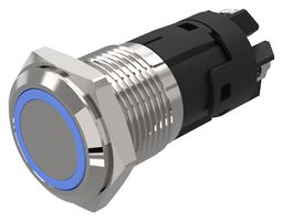 82-4152.1123 - Vandal Resistant Switch, 82 Series, 16 mm, SPDT, Momentary, Round Flat Flush, Natural - EAO