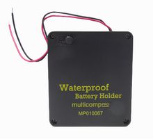 MP010067 - Battery Holder, 4xAA Size, 150mm, with Switch, Screw, IP65 - MULTICOMP PRO