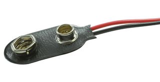 232 - Battery Strap, Vinyl, I Style, PP3, 9V, 1 Cell, Wire Lead - KEYSTONE