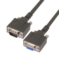 CPMS9MF-25 - Computer Cable, D Subminiature Plug, 9 Way, D Subminiature Socket, 9 Way, 25 ft, 7.62 m, Grey - L-COM
