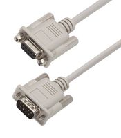 CS2N9MF-15. - Computer Cable, D Subminiature Plug, 9 Way, D Subminiature Socket, 9 Way, 15 ft, 4.6 m, Grey - L-COM