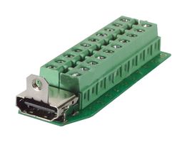 HDFT - HDMI Connector, 19 Contacts, Receptacle, Panel Mount, Screw, Gold Plated Contacts - L-COM