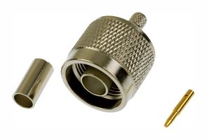 ANM-1700 - RF / Coaxial Connector, N Type, Straight Plug, Crimp, 50 ohm, RG58, Brass - L-COM