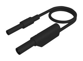934040100 - Banana Test Lead, 4mm Stackable Banana Plug, Shrouded, 4mm Banana Socket, Shrouded, 9.9 ", 250 mm - HIRSCHMANN TEST AND MEASUREMENT