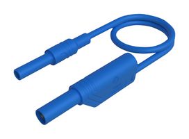 934040102 - Banana Test Lead, 4mm Stackable Banana Plug, Shrouded, 4mm Banana Socket, Shrouded, 9.9 ", 250 mm - HIRSCHMANN TEST AND MEASUREMENT