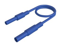934047102 - Banana Test Lead, 4mm Banana Plug, Shrouded, 4mm Banana Socket, Shrouded, 6.6 ft, 2 m, Blue, 32 A - HIRSCHMANN TEST AND MEASUREMENT