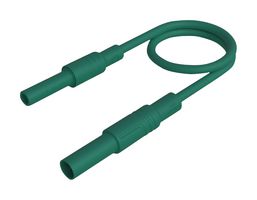 934047104 - Banana Test Lead, 4mm Banana Plug, Shrouded, 4mm Banana Socket, Shrouded, 6.6 ft, 2 m, Green - HIRSCHMANN TEST AND MEASUREMENT