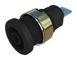 972356200 - Banana Test Connector, Socket, Panel Mount, 32 A, 1 kV, Nickel Plated Contacts, Black - HIRSCHMANN TEST AND MEASUREMENT