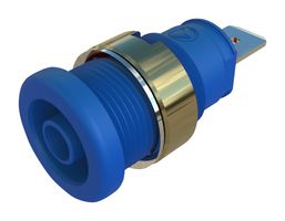972356202 - Banana Test Connector, Socket, Panel Mount, 32 A, 1 kV, Nickel Plated Contacts, Blue - HIRSCHMANN TEST AND MEASUREMENT