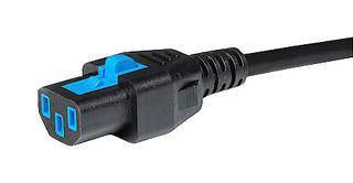 3-133-826 - Mains Power Cord, CH, IEC 60320 C13 to Free End, 2.5 m, 10 A, 250 VAC, Black - SCHURTER