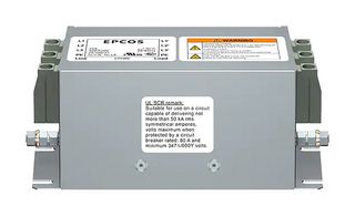 B84143A0065R107 - Power Line Filter, General Purpose, 520 VAC, 65 A, Three Phase, 1 Stage, Chassis Mount - EPCOS