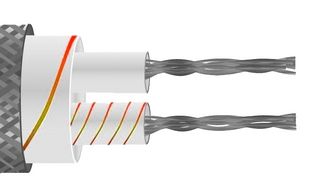WU-105-D 25M - Thermocouple Wire, IEC, Flat Pair, Glass Fibre, Type U, 7 x 0.2mm, 25 m - LABFACILITY