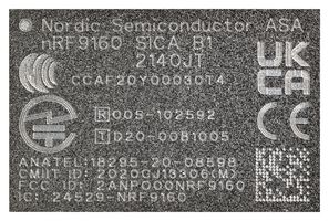 NRF9160-SIAA-B1A-R7 - Industrial Modem, LTE-M, I2C, I2S, SPI, UART, 2.2 GHz, 5.5 V Supply - NORDIC SEMICONDUCTOR